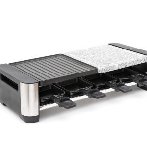 Fritel – Raclette Grill RSG 3280 – 2-i-1 Steingrill og Teppanyaki med Raclette for 8 personer – Gratis frakt v:7425837