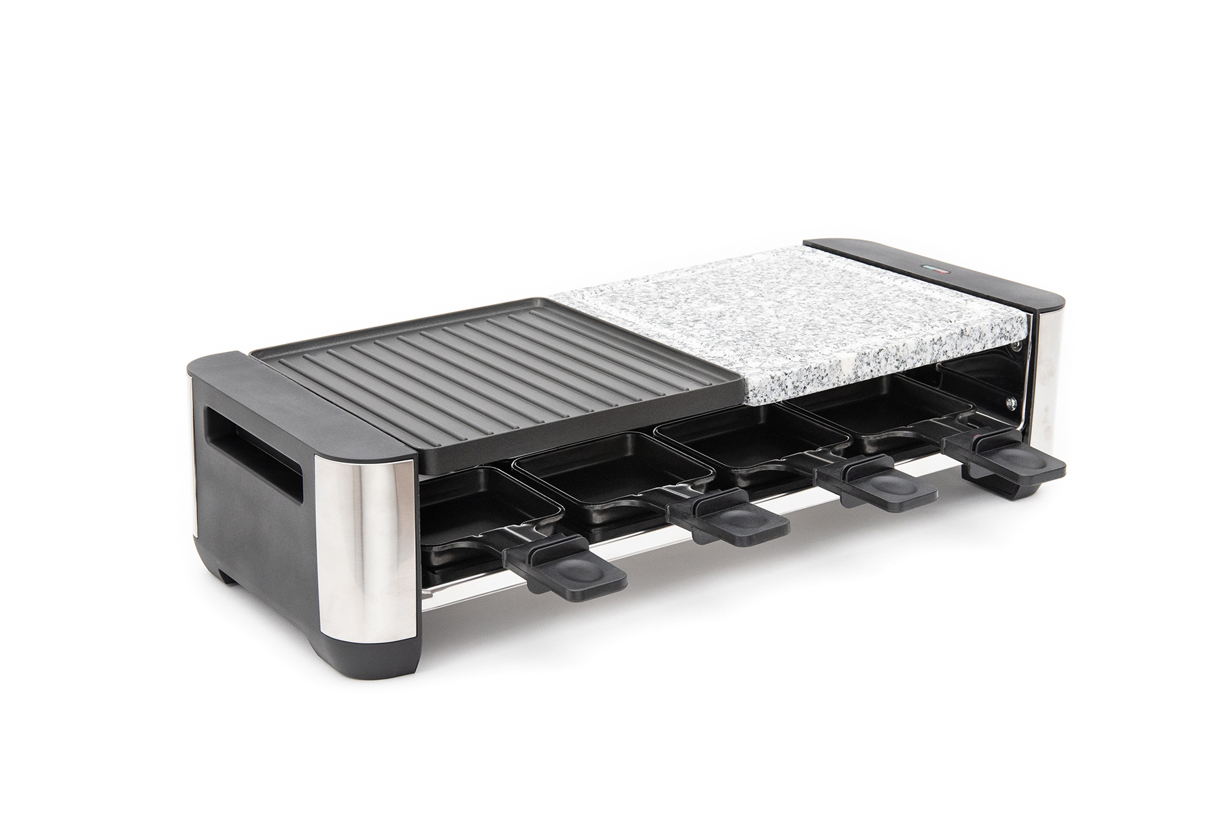 Fritel - Raclette Grill RSG 3280 – 2-i-1 Steingrill og Teppanyaki med Raclette for 8 personer - Gratis frakt v:7425837