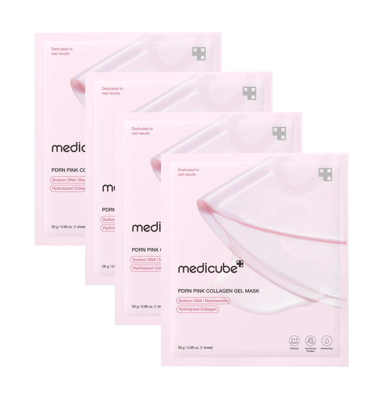 Medicube - PDRN Pink Collagen Gel Mask - Pink - 4 Pcs v:1977365