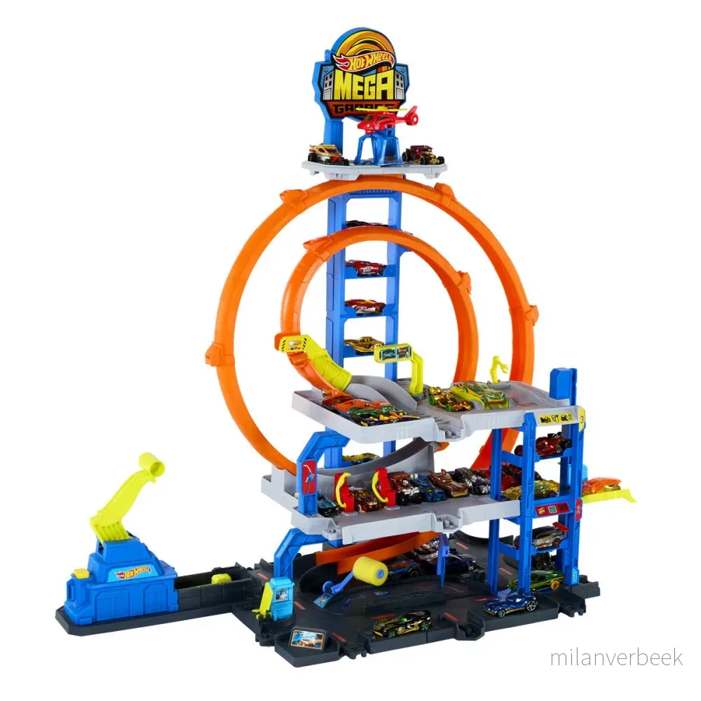Hot Wheels - Mega Loop Garage - Gratis frakt v:9228386