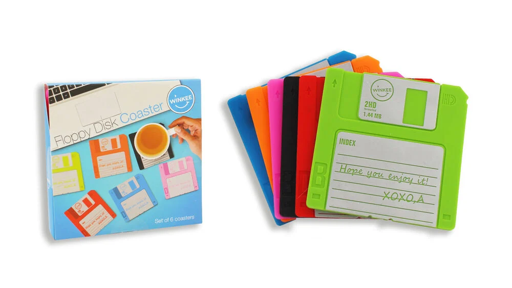 Winkee - Coaster - Floppy Disc - Six Different Colours v:7410937