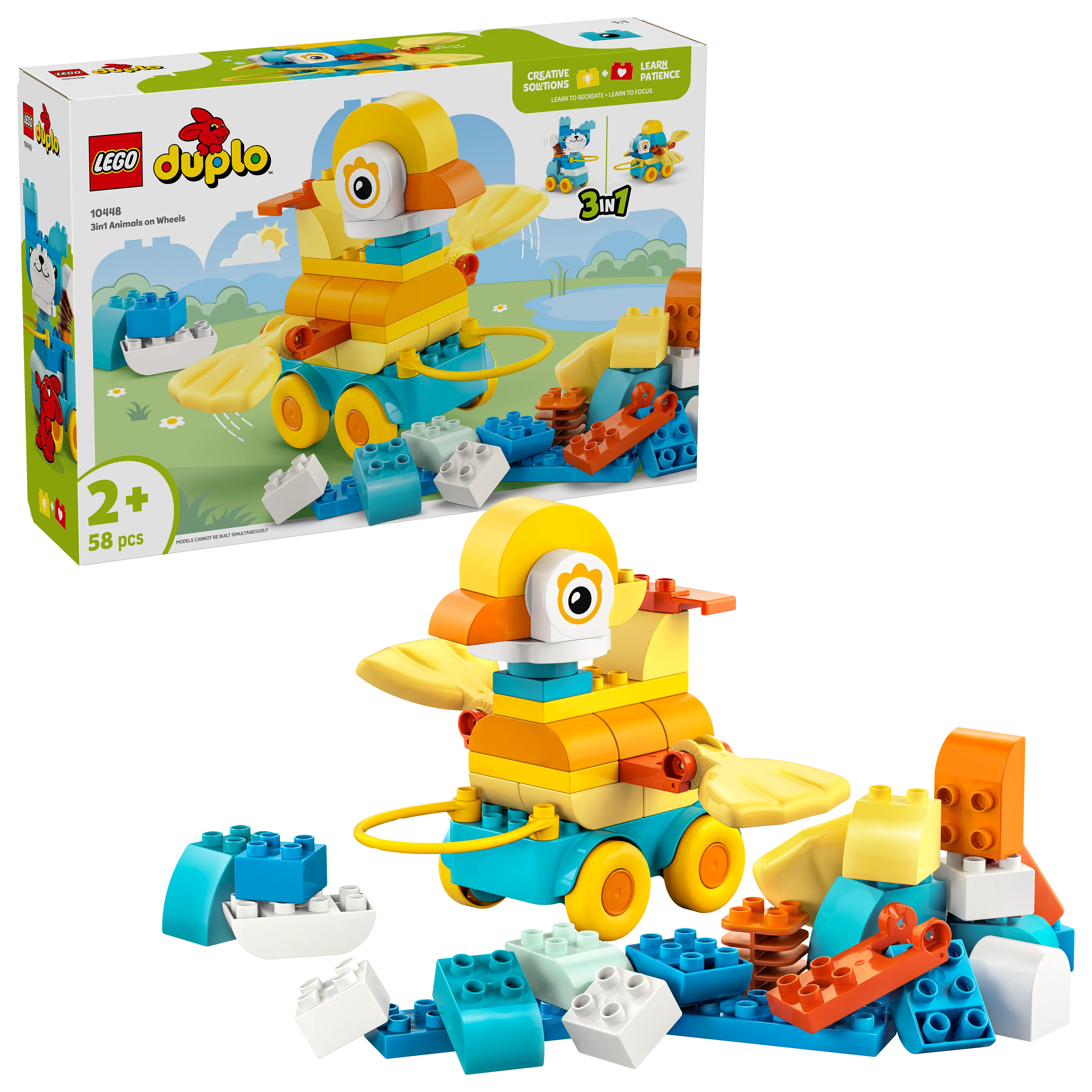 LEGO - DUPLO Town - 3-i-1 Dyr på hjul (10448) v:4638549