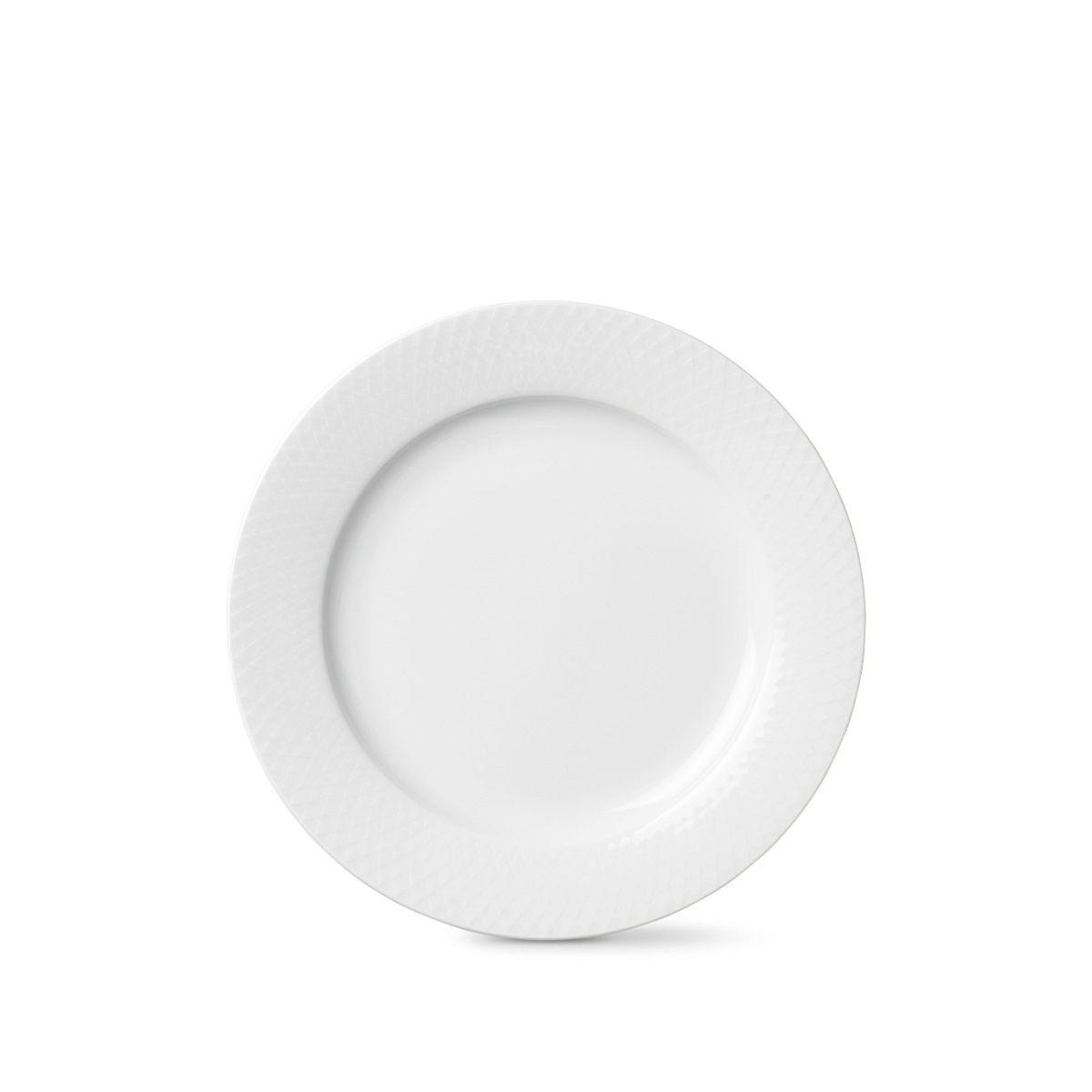Lyngby Porcelæn – Rhombe Hvit Lunsjtallerken – Ø23 cm v:5555454