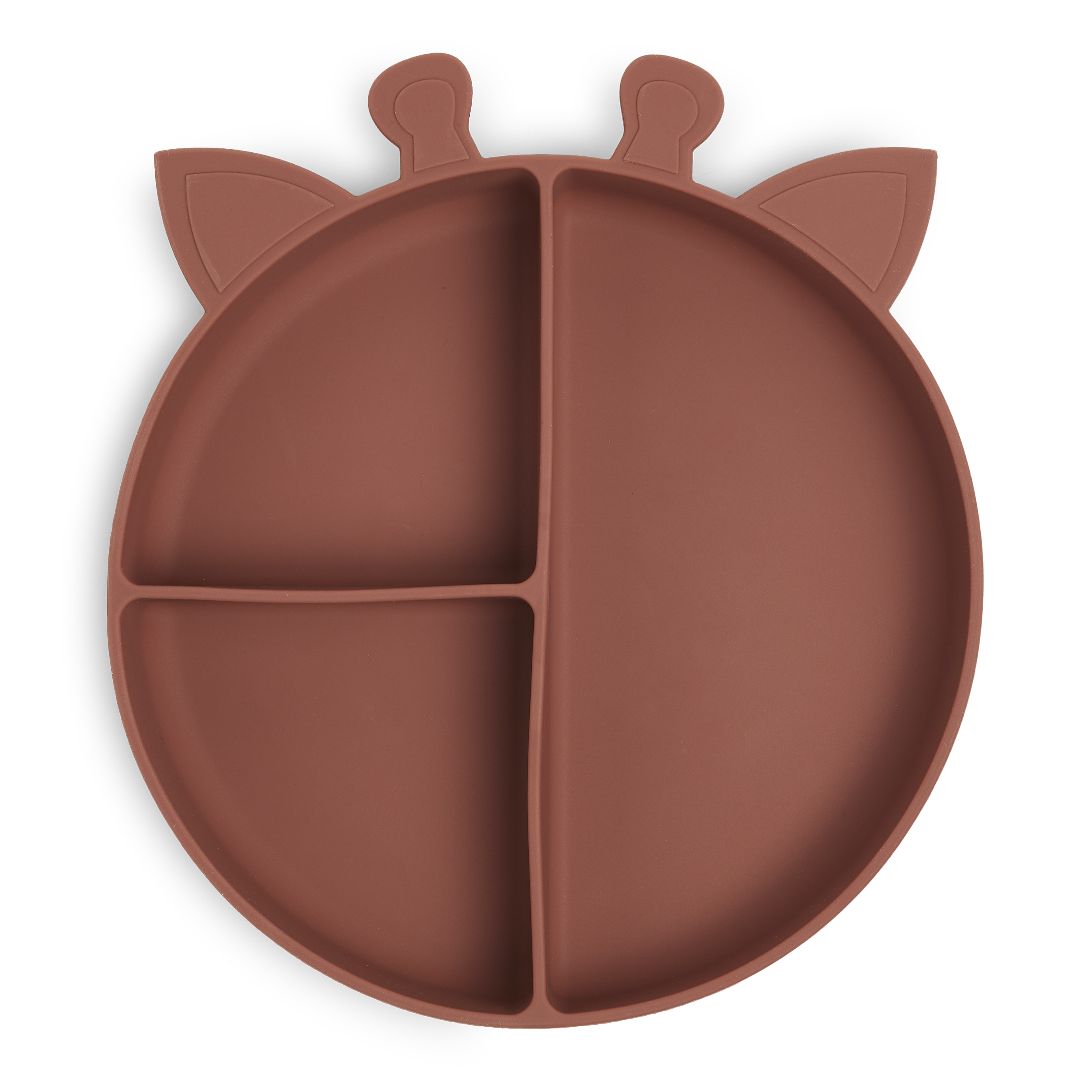 Nuuroo – Orla silicone divided plate – Mahogany v:3101820 Nuuroo – Orla silicone divided plate – Mahogany v:3101820