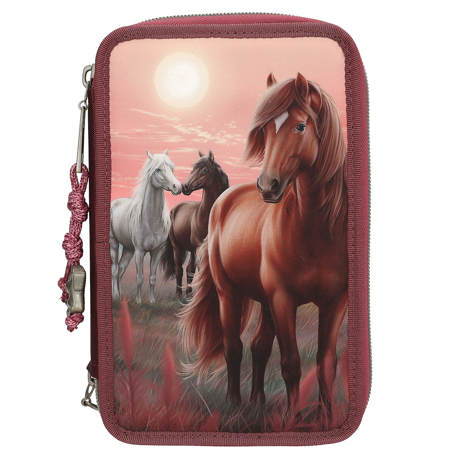 Miss Melody - Triple Pencil Case DREAMLAND - Berry - Gratis frakt v:5947577