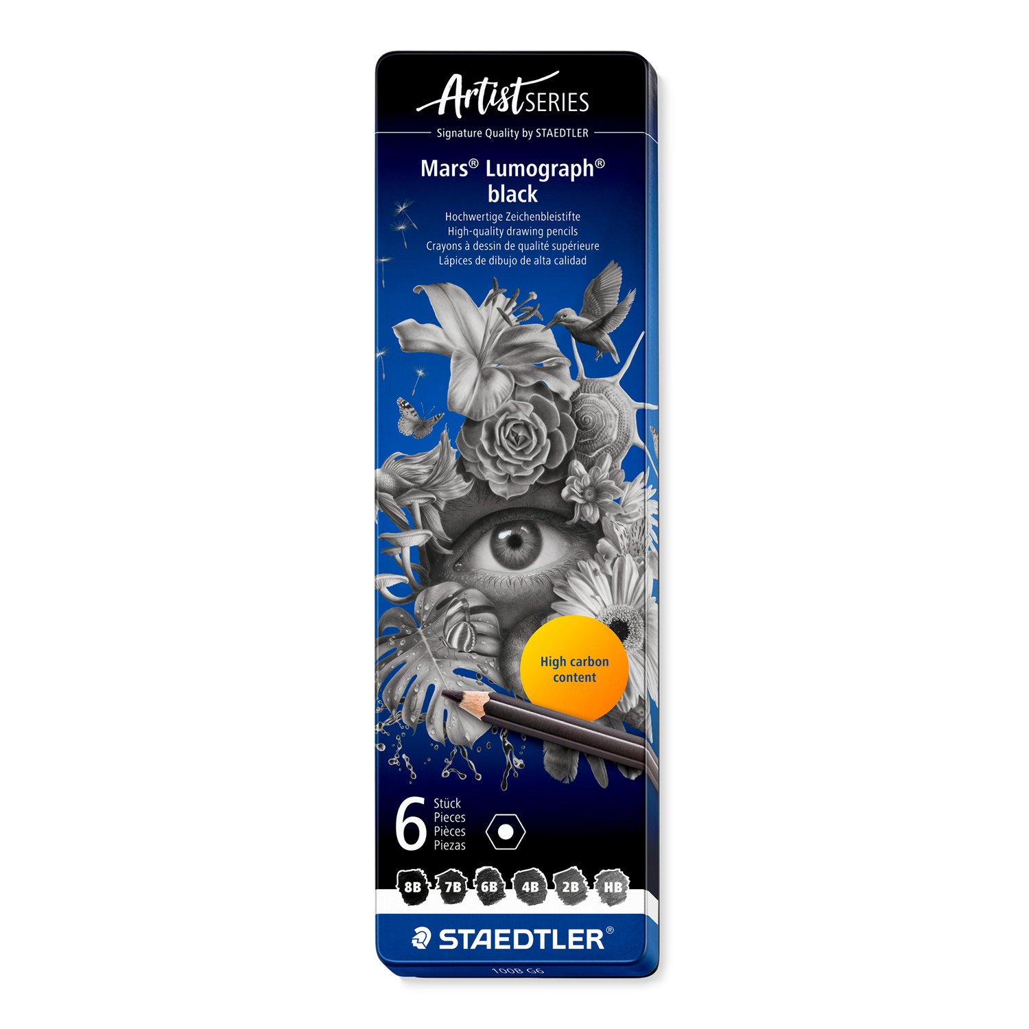 Staedtler – Mars Lumograph Pencils – 6 pcs Assorted (100 G6) v:2093554 Staedtler – Mars Lumograph Pencils – 6 pcs Assorted (100 G6) v:2093554