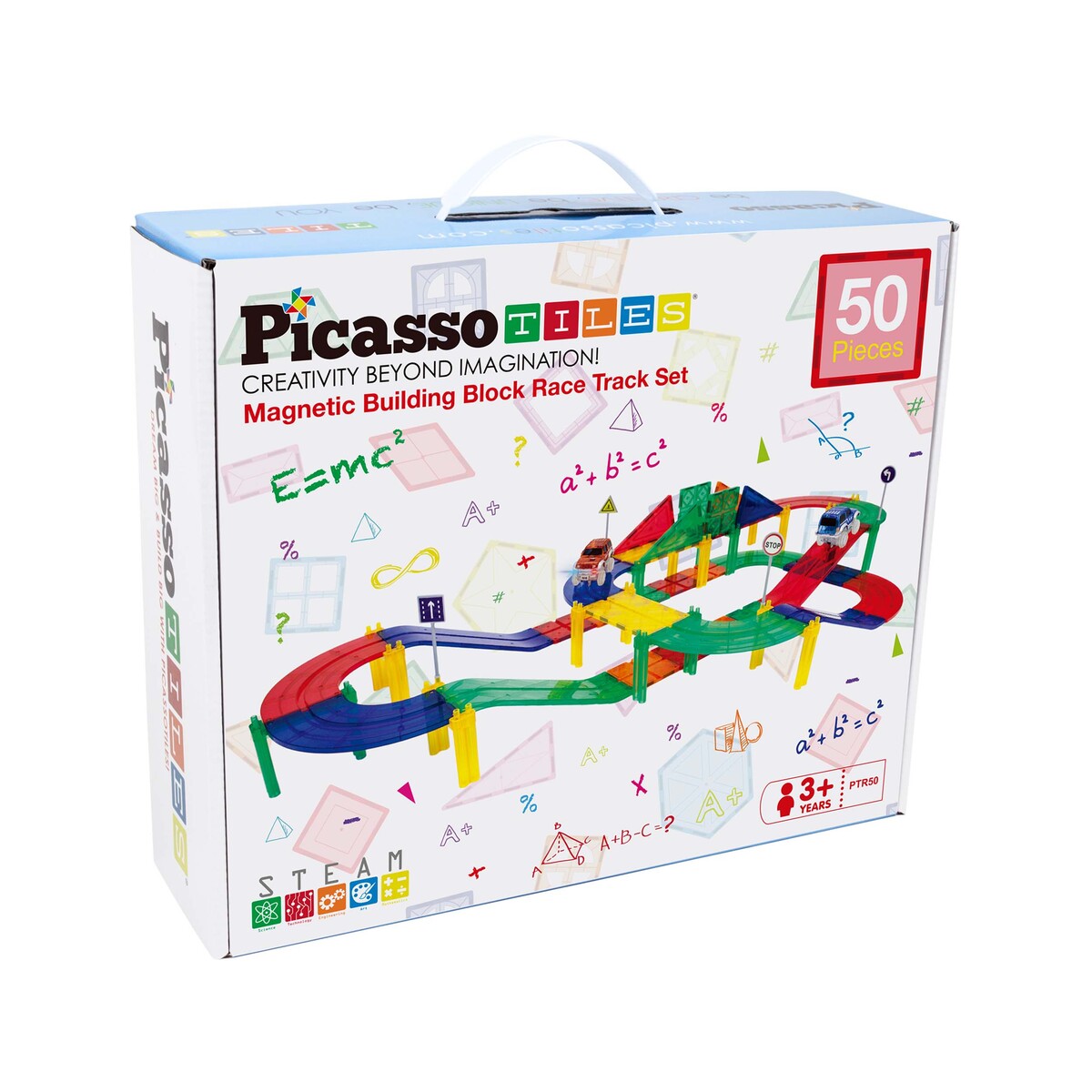 Picasso Tiles - Race Car Track Set (PTR50) - Gratis frakt v:4898072