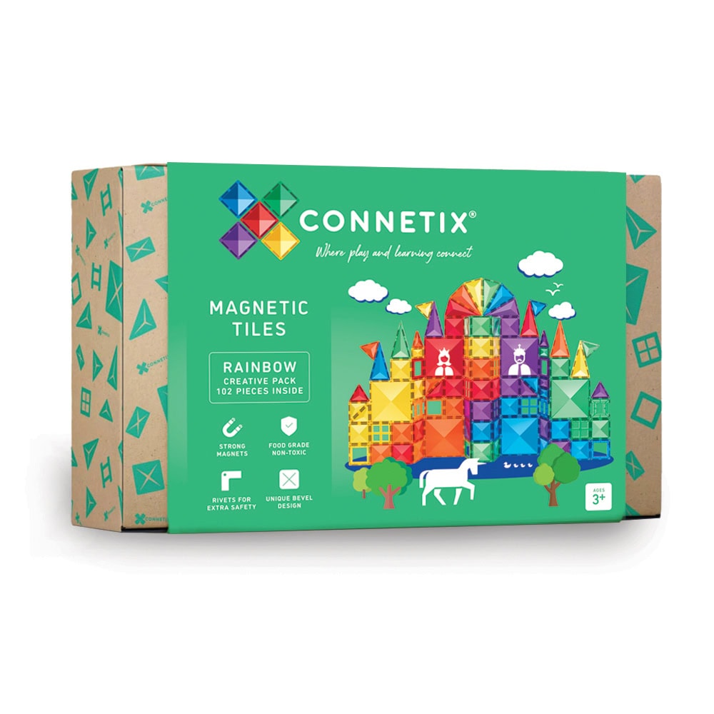 Connetix- Rainbow Creative Pack 102 Pieces - (CT-R-00102-CR) - Gratis frakt v:2277553