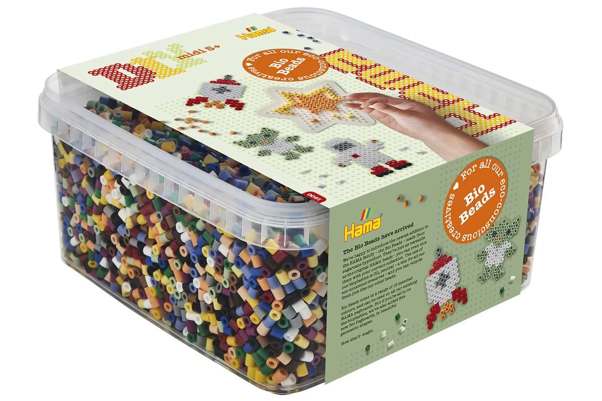 Hama – BIO midi – 15,000 pcs + 1 star plate in bucket (371900) v:3410166