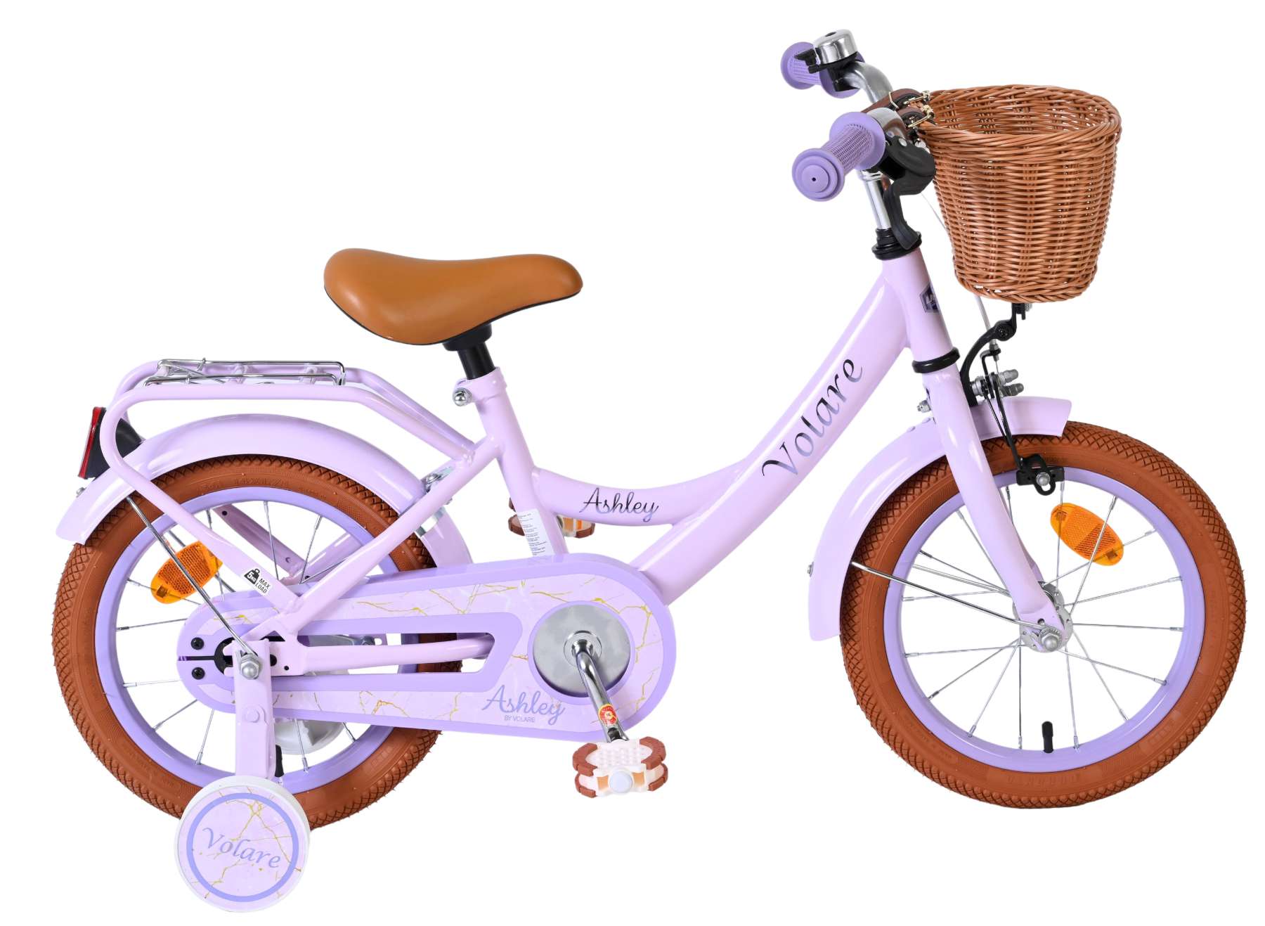 Volare - Children's Bicycle 14" - Ashley Purple Pastel (51476) - Gratis frakt v:2409286