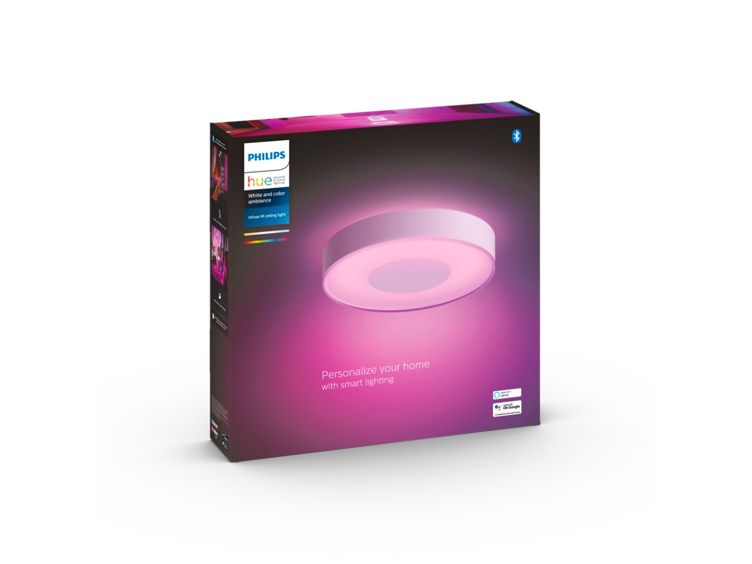 Philips Hue - Infuse Medium Taklampe 38 cm - Hvit & Farge Ambiance - Gratis frakt v:9989918