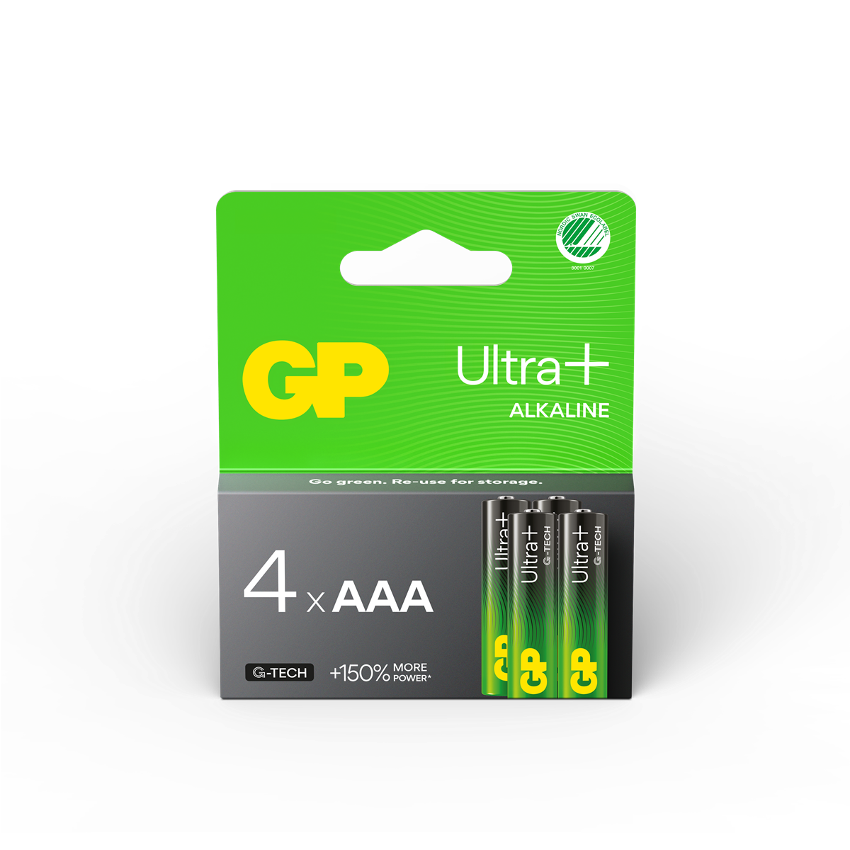 GP – Ultra Plus Alkaline Battery, Size AAA, 24AU/LR03, 1.5V (4-pack) v:8925498
