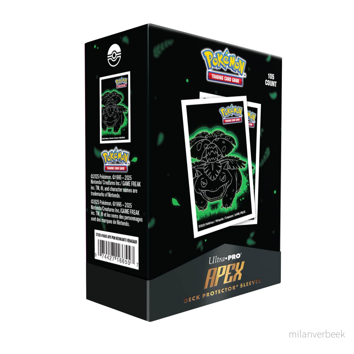 Pokémon - Neon Kanto: Apex Deck Protector - Venusaur - Green v:5152062