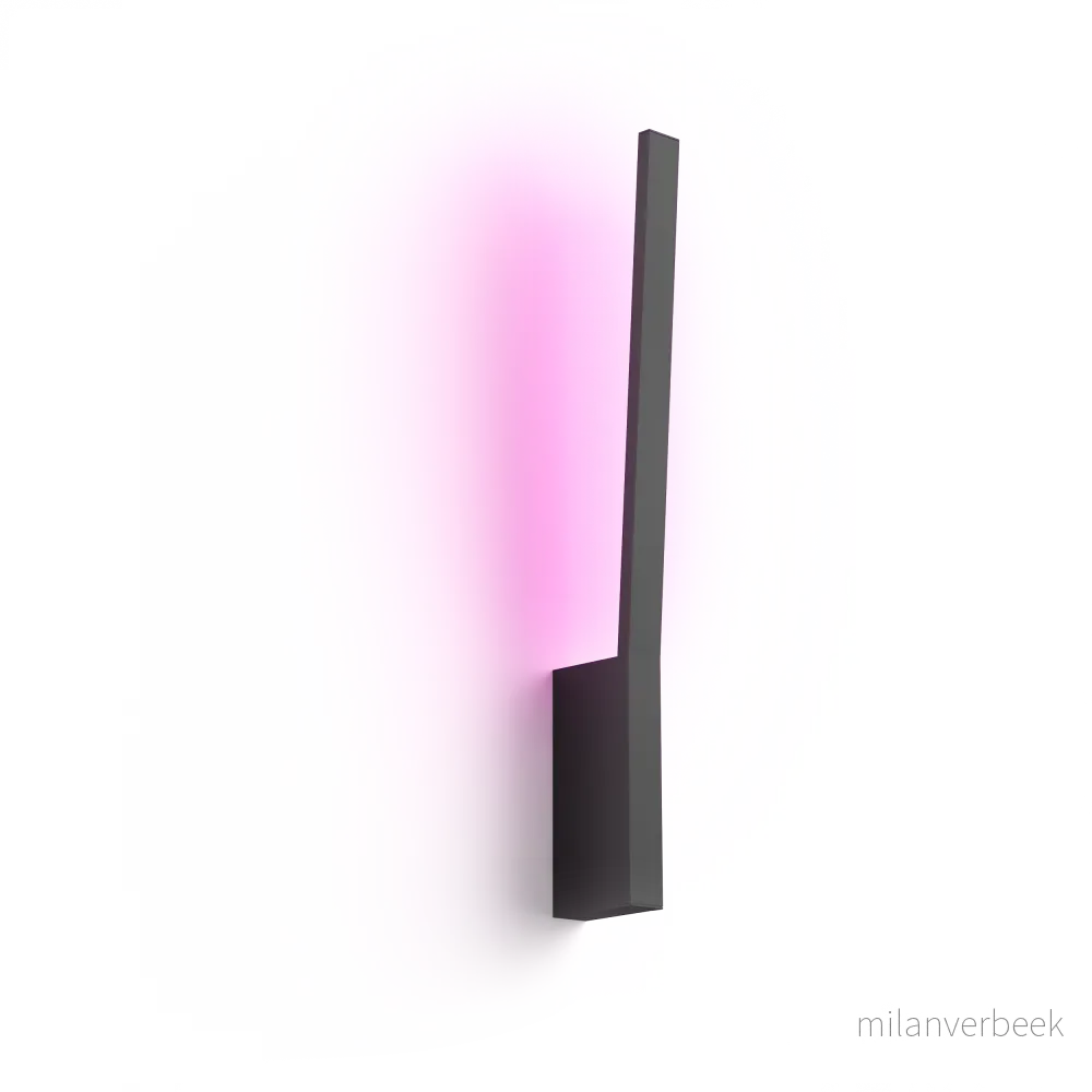 Philips Hue - Liane Vegglampe Svart - White & Color Ambiance - Svart - Gratis frakt v:4116083