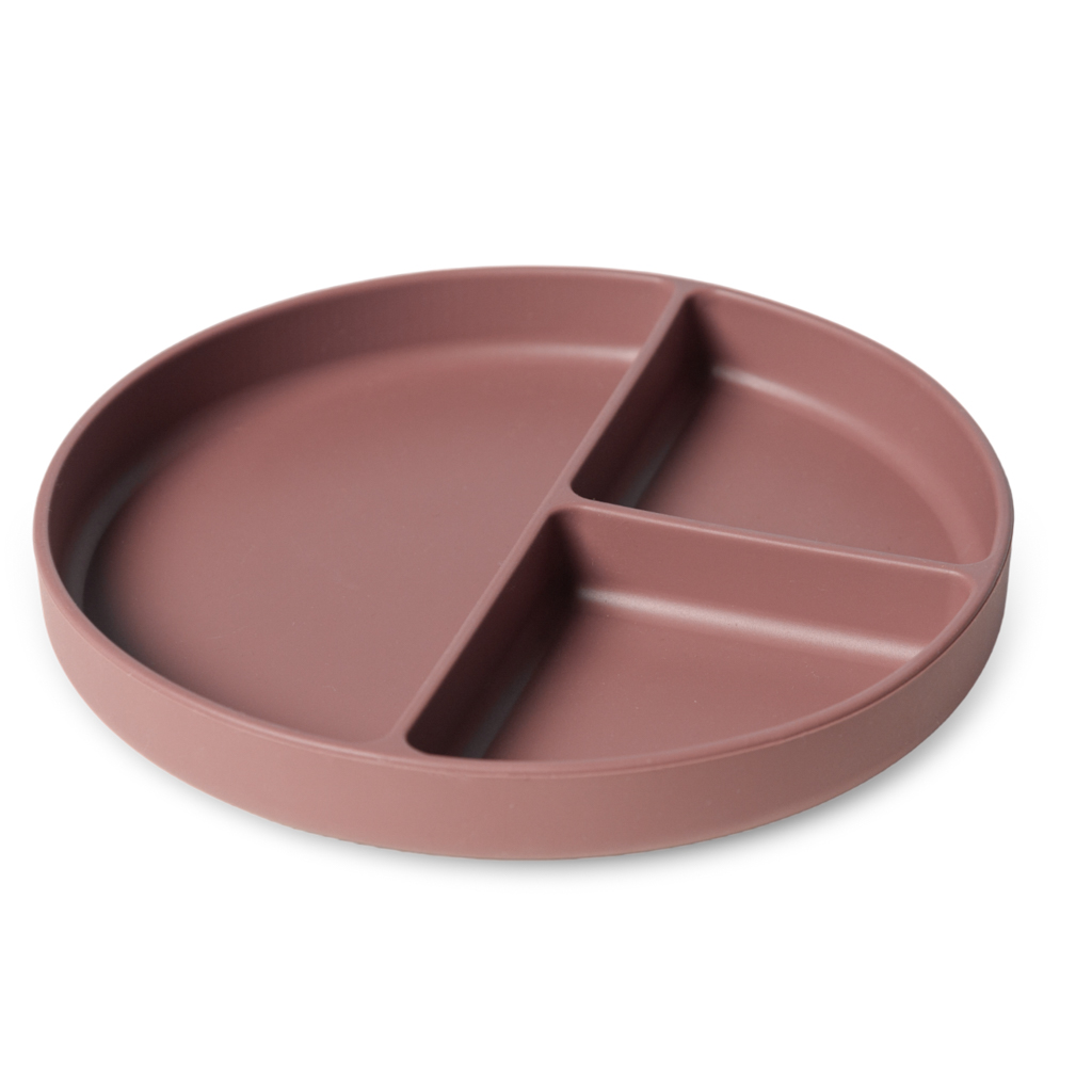 Nuuroo – Mingo divided silicone plate – Mahogany v:7332410 Nuuroo – Mingo divided silicone plate – Mahogany v:7332410