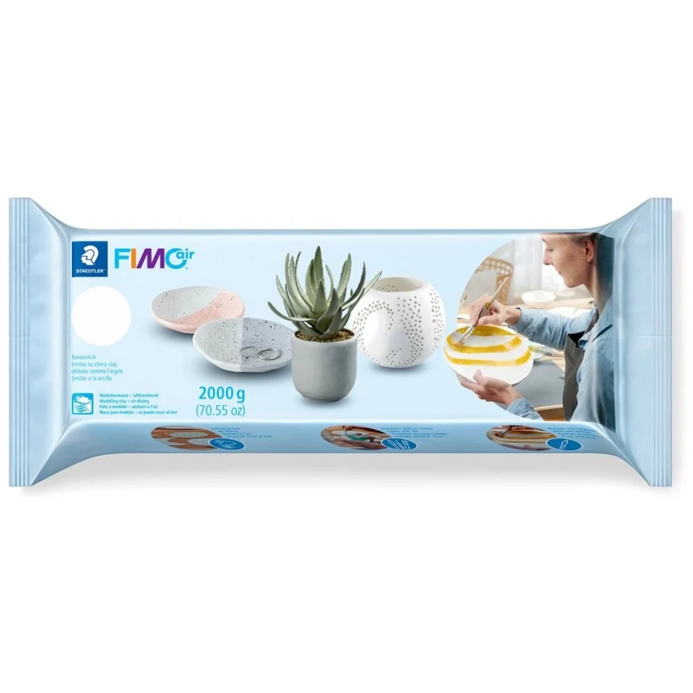 FIMO – Air Basic Modelling Clay – 2000 g – White (8102‑0) v:8060301