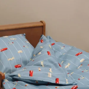By Mats – Bed Linen Junior Size 100 x 140 cm – Striped Cars (MAT117) v:2273699