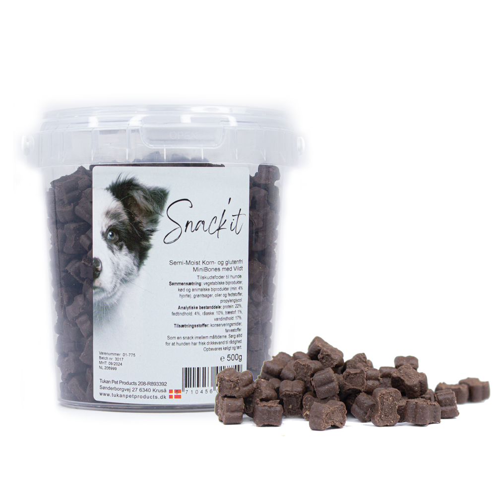 Snack'it - Semi-Moist Mini Bones W / game 500g - (01-775) v:5948980