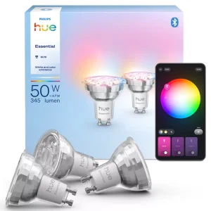 Philips Hue Essential GU10 – White & Color Ambiance Lyspærer (3-pack) – 345 lm – Gratis frakt v:4574540 Philips Hue Essential GU10 – White & Color Ambiance Lyspærer (3-pack) – 345 lm – Gratis frakt v:4574540