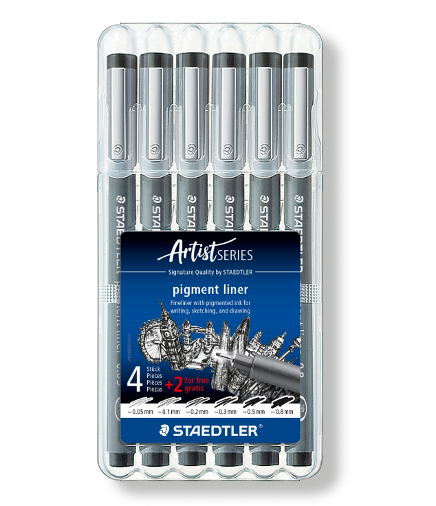 Staedtler - Pigment Liner Set 4+2 (308SB6P) v:4968480