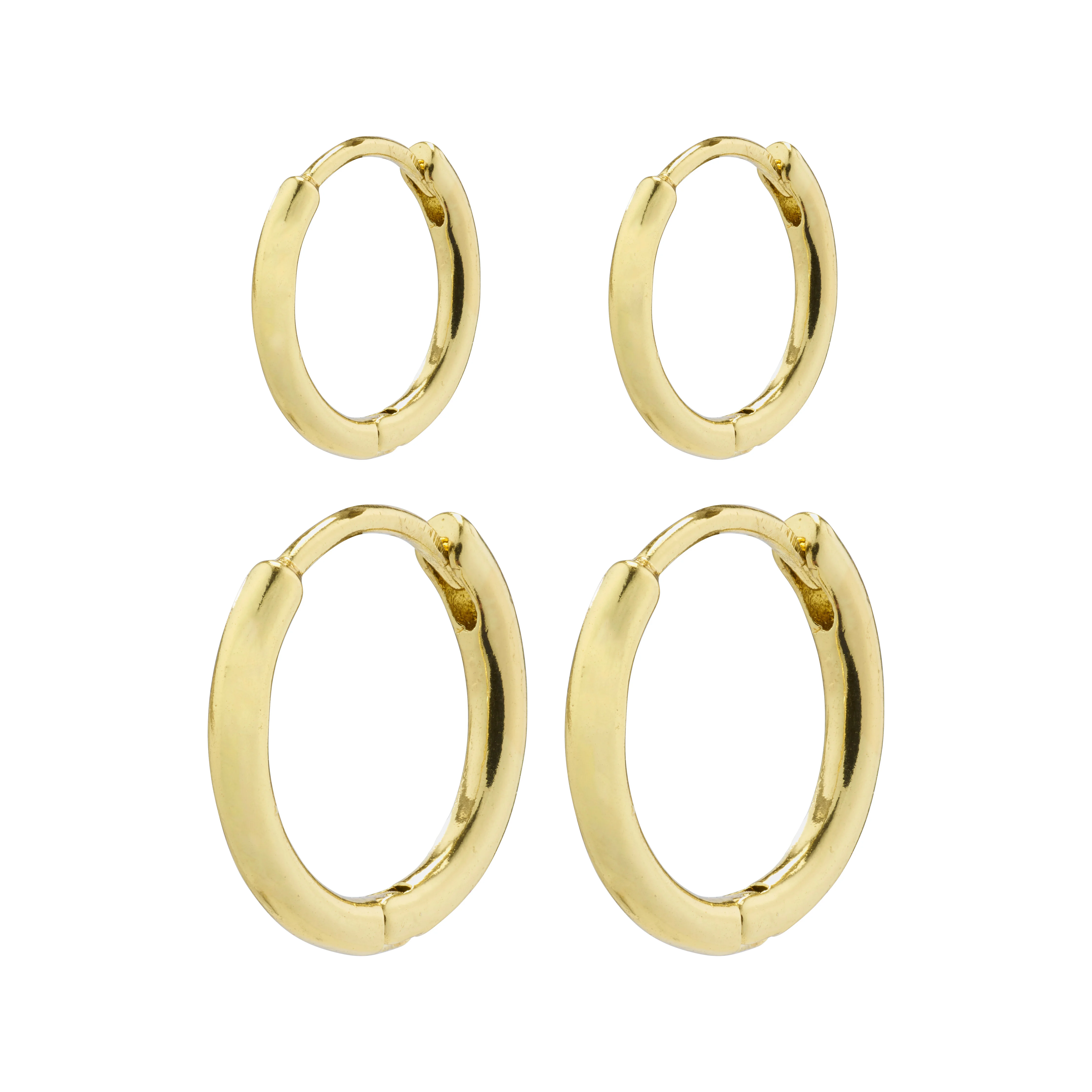 PILGRIM – ARIELLA Hoop Earrings 2-in-1 Set – Gold Plated – Measures 10 and 12 mm v:6441195 PILGRIM – ARIELLA Hoop Earrings 2-in-1 Set – Gold Plated – Measures 10 and 12 mm v:6441195