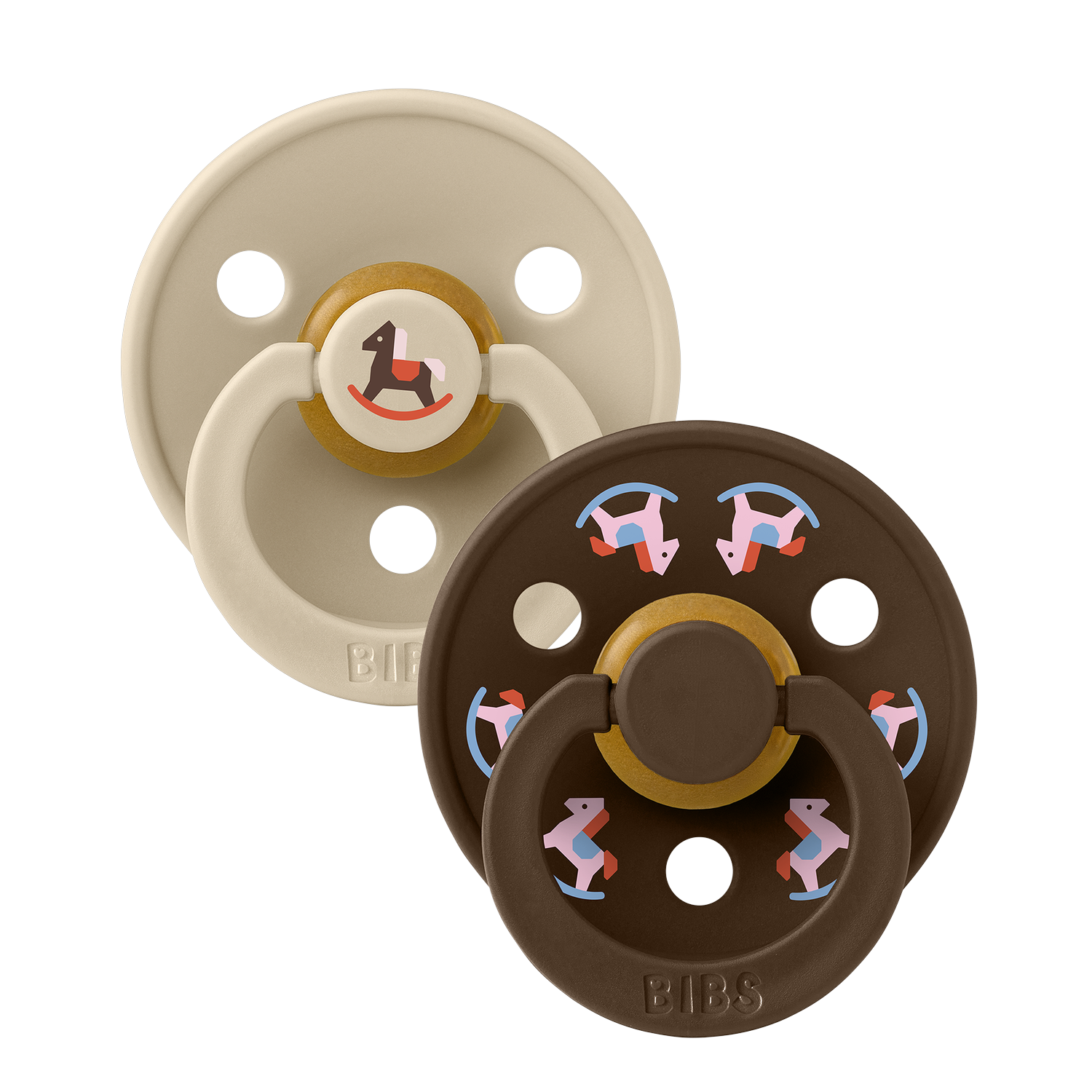 BIBS – Pacifier Colour Holiday Horse – Vanilla/Mocha – Size 2 v:2920279