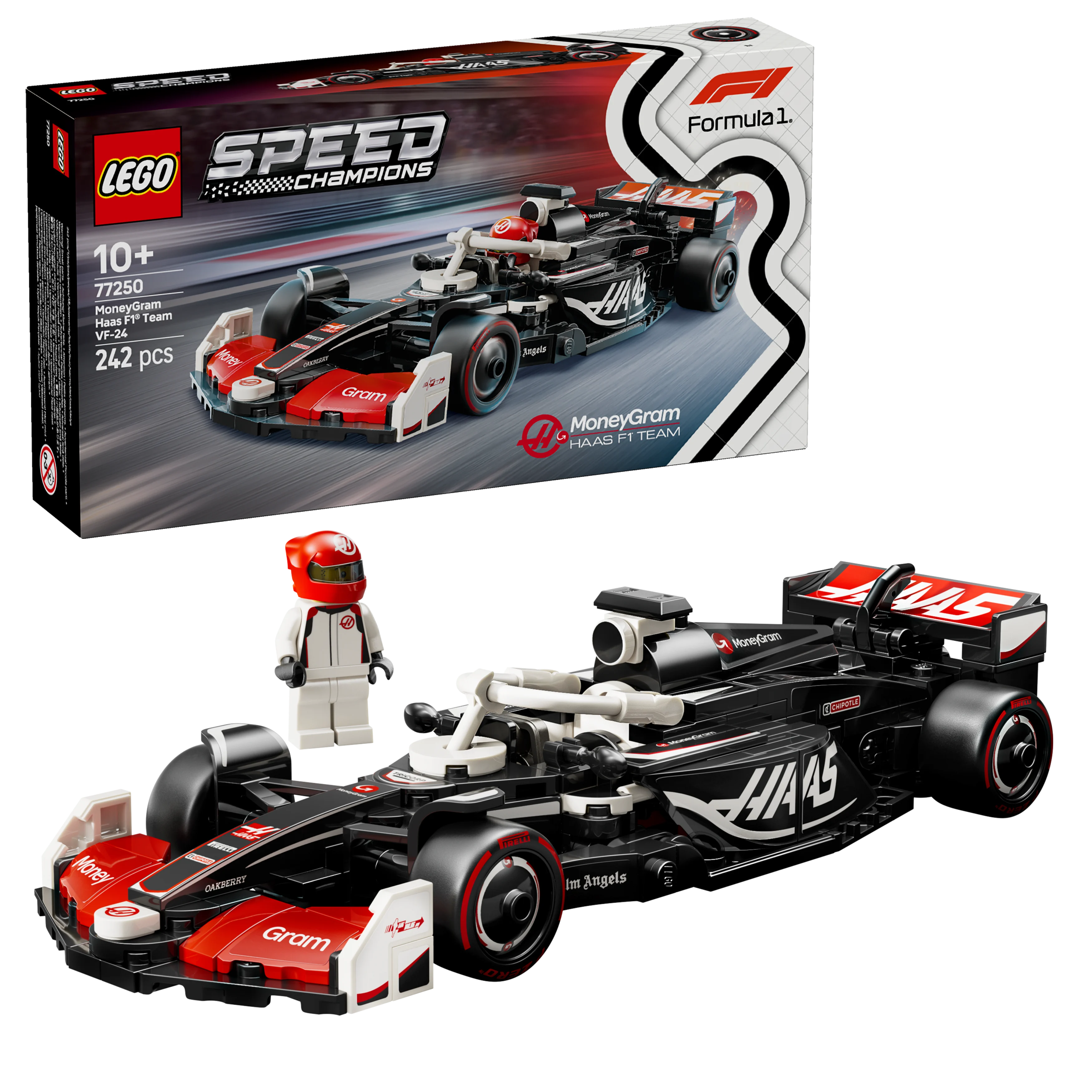 LEGO - Speed Champions - MoneyGram Haas F1 Team VF-24 Racerbil (77250) v:7964012