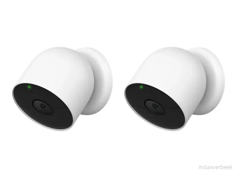 Google - Nest Cam 2PK (outdoor or indoor, battery) - Gratis frakt v:7090489