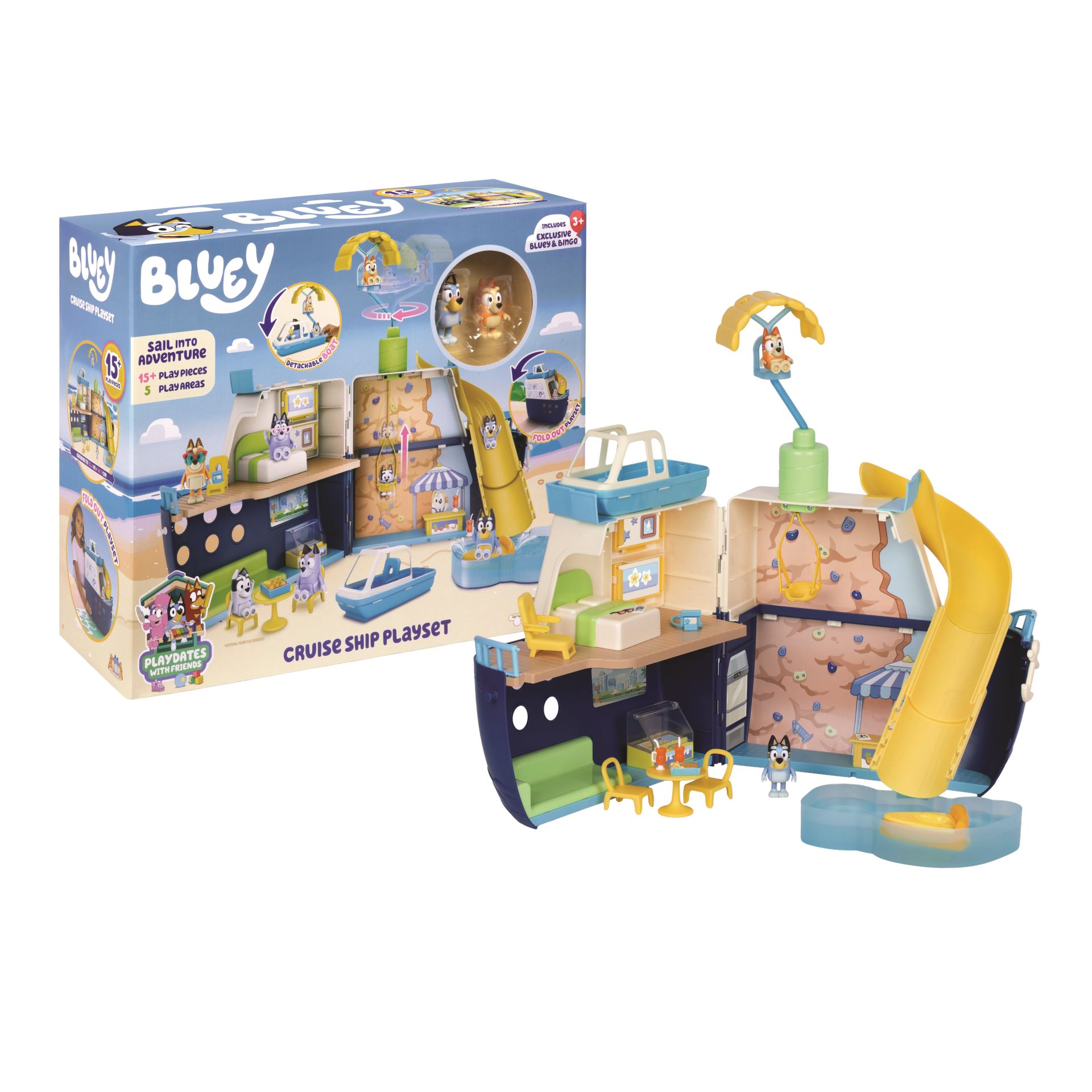 BLUEY – Cruise Ship Playset (90470) – Gratis frakt v:8742968