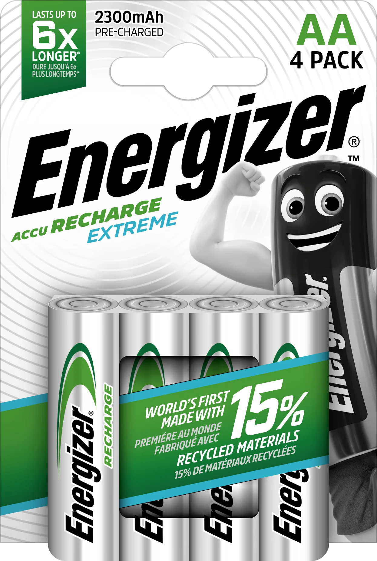 Energizer - Recharge Extreme AA/2300 mAh (4-pack) v:6114366