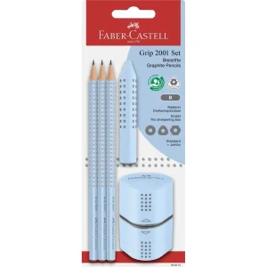 Faber-Castell – Grip 2001 sett – Himmelblå – blister kort v:6705207 Faber-Castell – Grip 2001 sett – Himmelblå – blister kort v:6705207