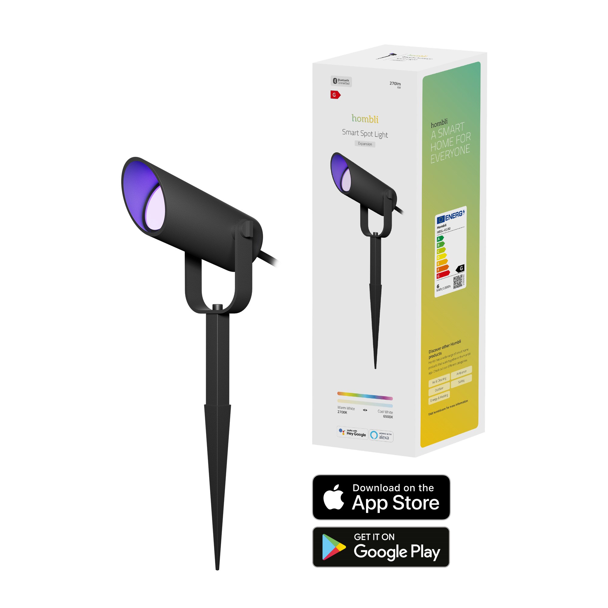Hombli – Outdoor Smart Spot Light – Single – Gratis frakt v:5335097