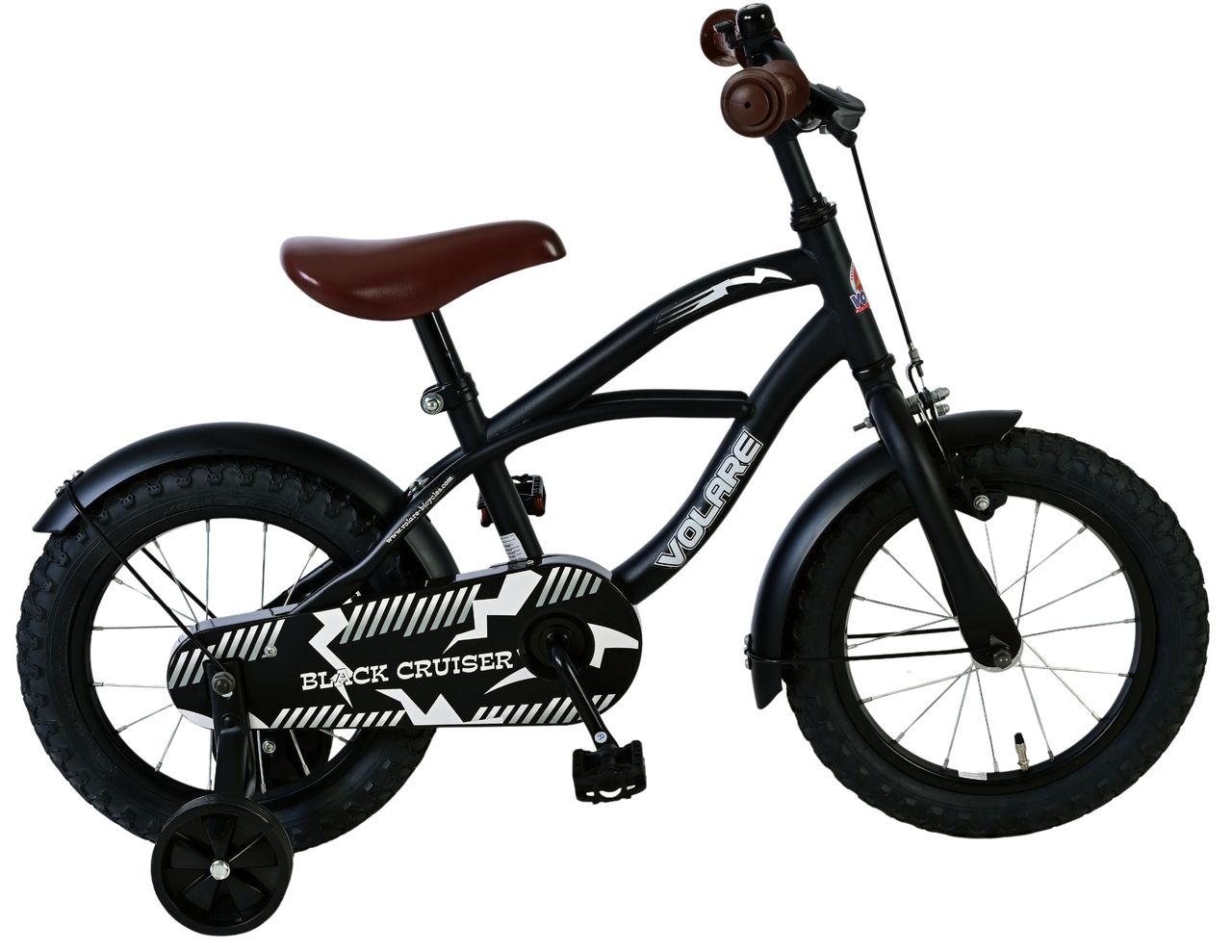 Volare - Children's Bicycle 14'' - Black Cruiser (41401) - Gratis frakt v:6527714