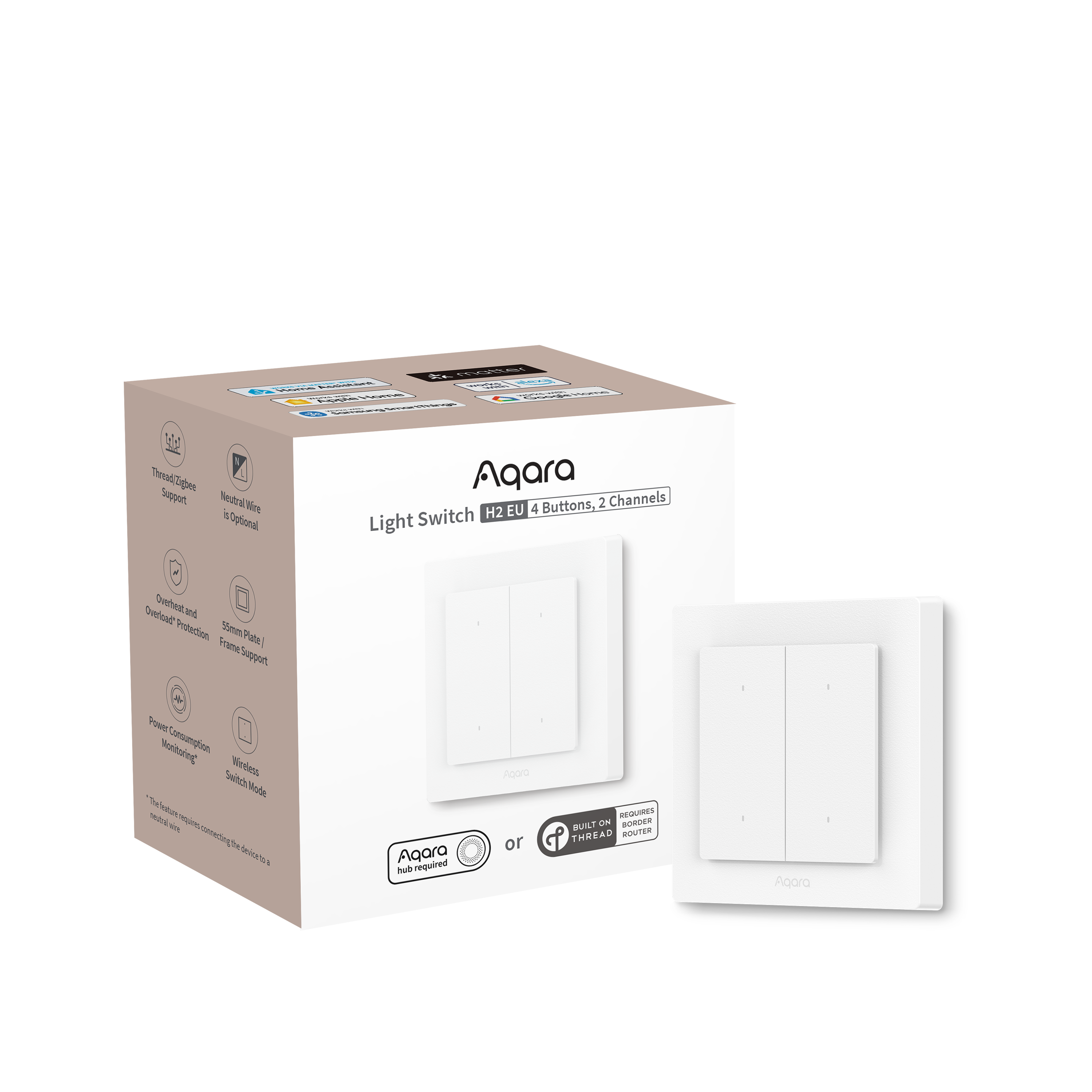 Aqara – Light Switch H2 EU (4 Buttons, 2 Channels) v:1303744 Aqara – Light Switch H2 EU (4 Buttons, 2 Channels) v:1303744