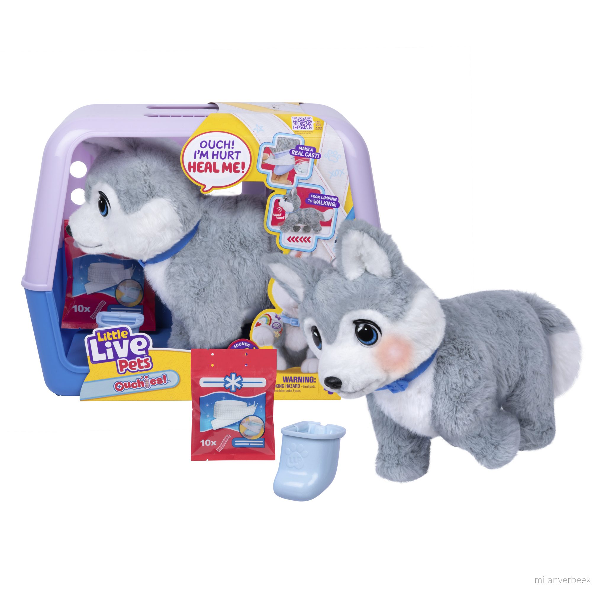 Little Live Pets - Ouchies Husky (26680) - Gratis frakt v:1012899