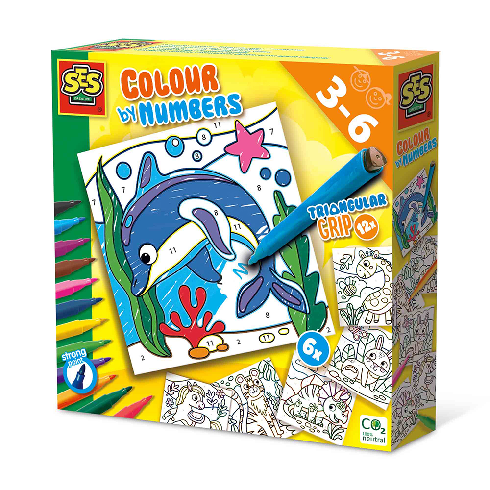 SES Creative – Colour by Numbers – Triangular Pens – (S14690) v:5436046 SES Creative – Colour by Numbers – Triangular Pens – (S14690) v:5436046