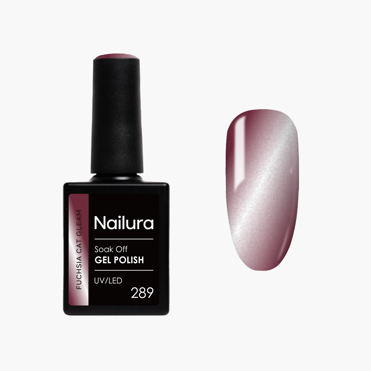 Nailura - Gel Polish 289 Fuchsia Cat Gleam - Fuchsia - 10 ml - Fuchsia v:9869203
