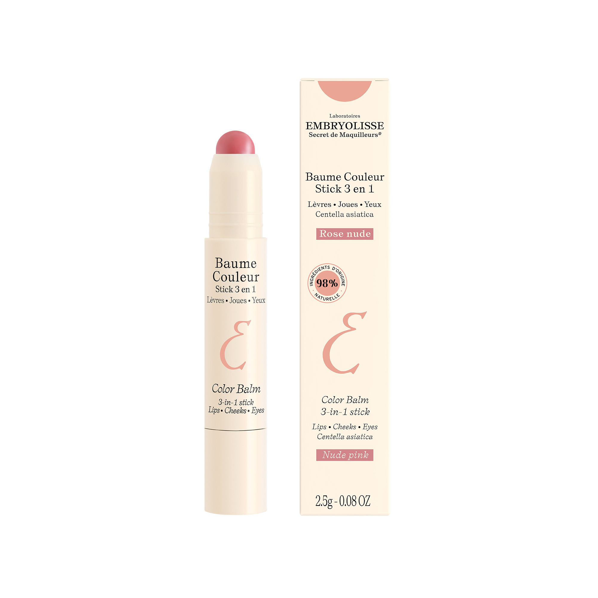 Embryolisse – Color Balm 3-In-1 Stick Nude Pink 2,5G (EMB419000) v:1374907