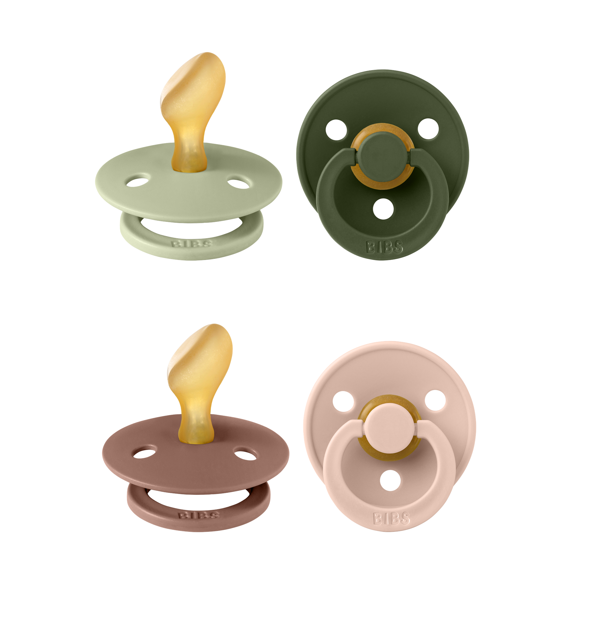 BIBS – Pacifier Colour 2 PACK Latex – Blush/Woodchuck & Sage/Hunter Green – Size 2 v:5870459 BIBS – Pacifier Colour 2 PACK Latex – Blush/Woodchuck & Sage/Hunter Green – Size 2 v:5870459