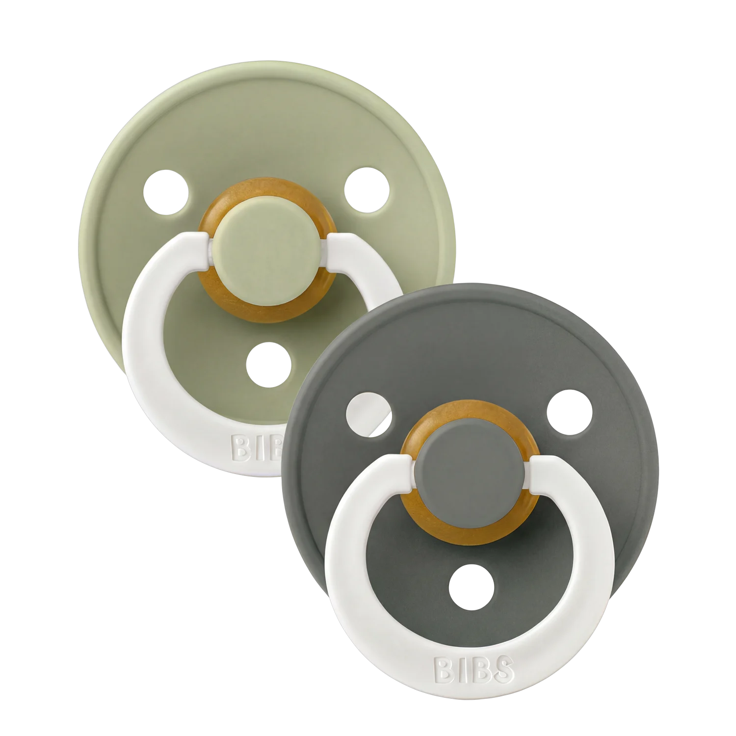 BIBS - Pacifier Colour 2 PACK - Sage GLOW/Pine GLOW - Size 1 v:2202133