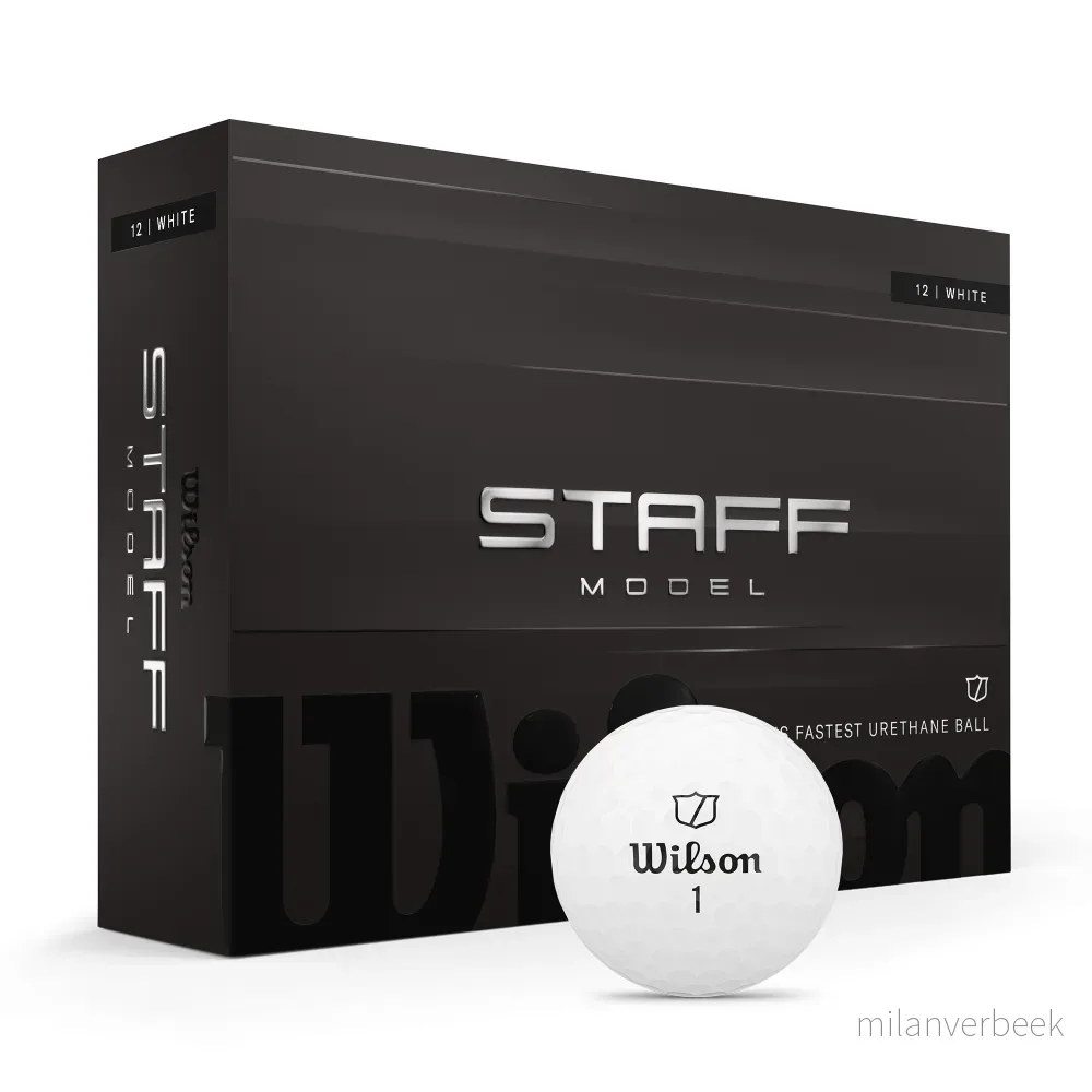 Wilson – Staff Model Golfballer Hvit (12 stk.) – Tour-ytelse med presisjon og kontroll – Gratis frakt v:5781951