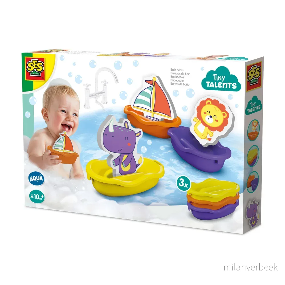 SES Creative - Bath Time - Boats with Foam Animals (S13001) v:4398089