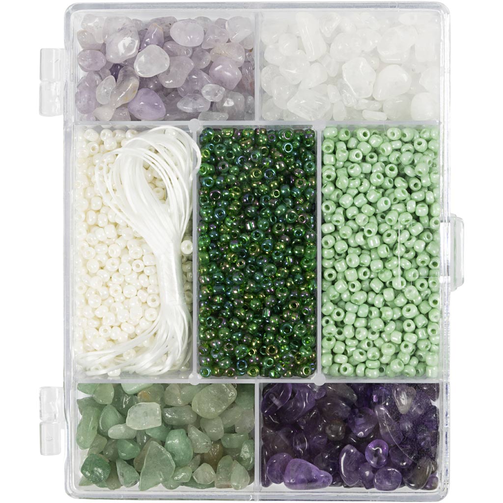 DIY Kit – DIY Mix Smykker, Krystaller, str. 2,6-10 mm, hullstr. 0,8-1,2 mm, assorteret farger, 1 pk. v:2119164