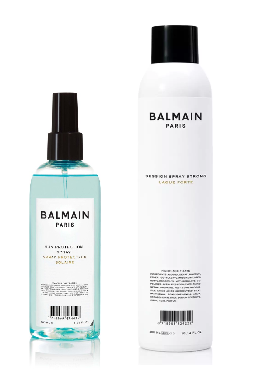 Balmain Paris - Sun Protection Spray 200 ml + Balmain Paris - Session Spray Strong 300 ml - Gratis frakt v:9008881