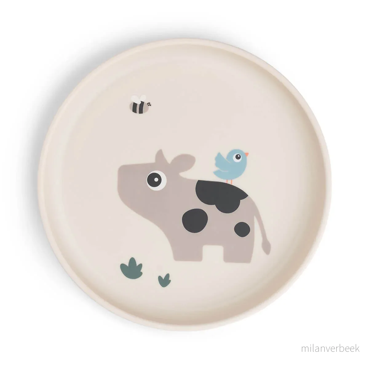 Done by Deer – Foodie Plate – Tiny Farm Sand – Ø20 x H2 cm v:3487096