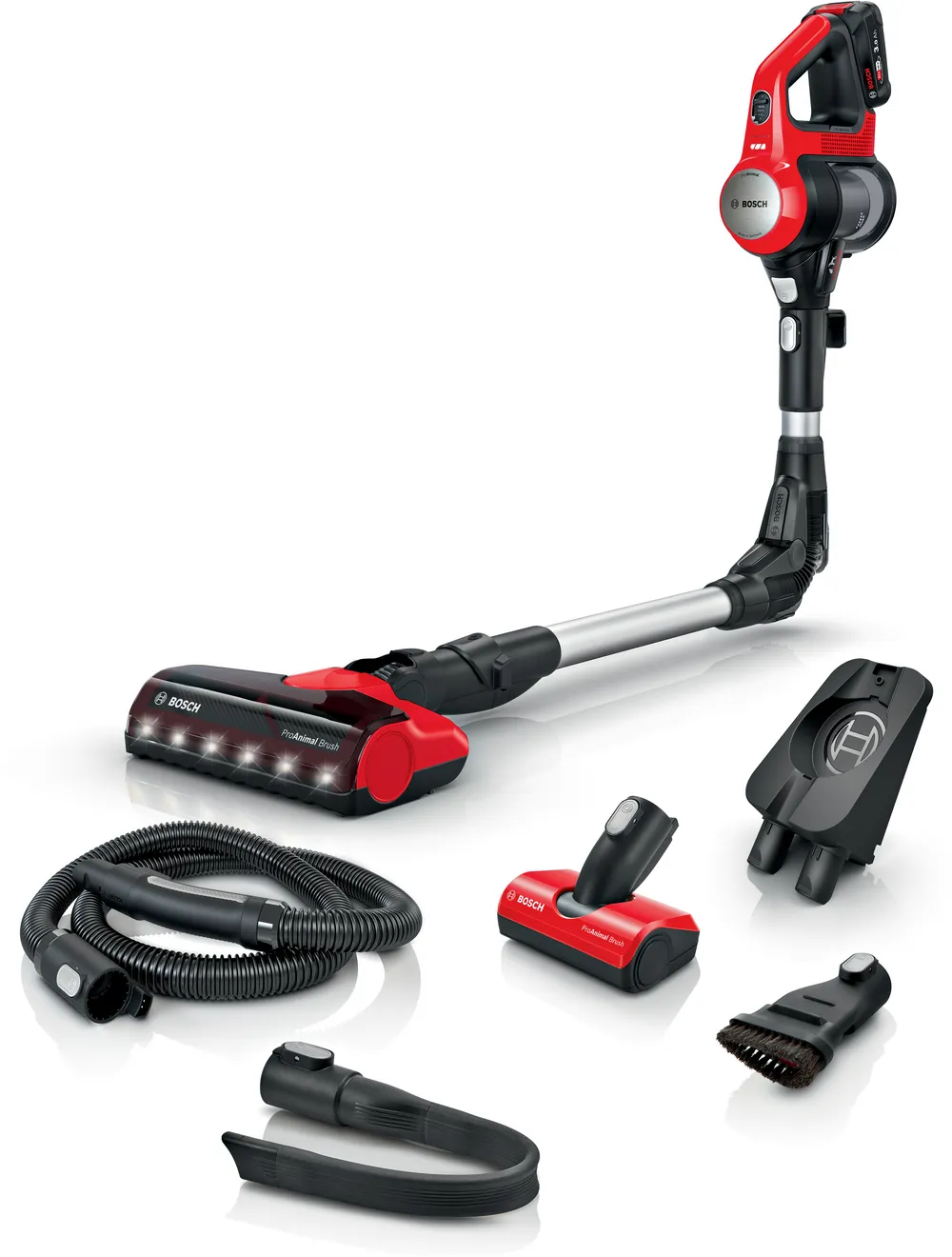 Bosch - Unlimited 7 ProAnimal - Trådløs Støvsuger - Rød - Gratis frakt v:2619896
