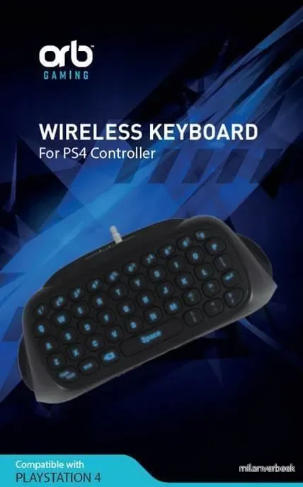 Playstation 4 Controller Keyboard Blue Blacklit v:4168732