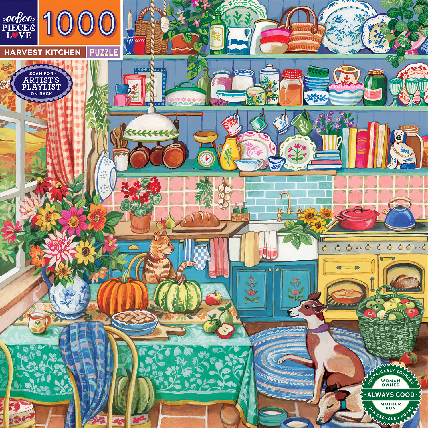 Eeboo - Puzzle 1000 pcs - Harvest Kitchen (EPZT488) v:9402793