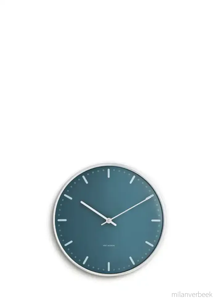 Arne Jacobsen – City Hall Veggklokke – Ø29 cm – Blå – Blue – Gratis frakt v:8498224 Arne Jacobsen – City Hall Veggklokke – Ø29 cm – Blå – Blue – Gratis frakt v:8498224