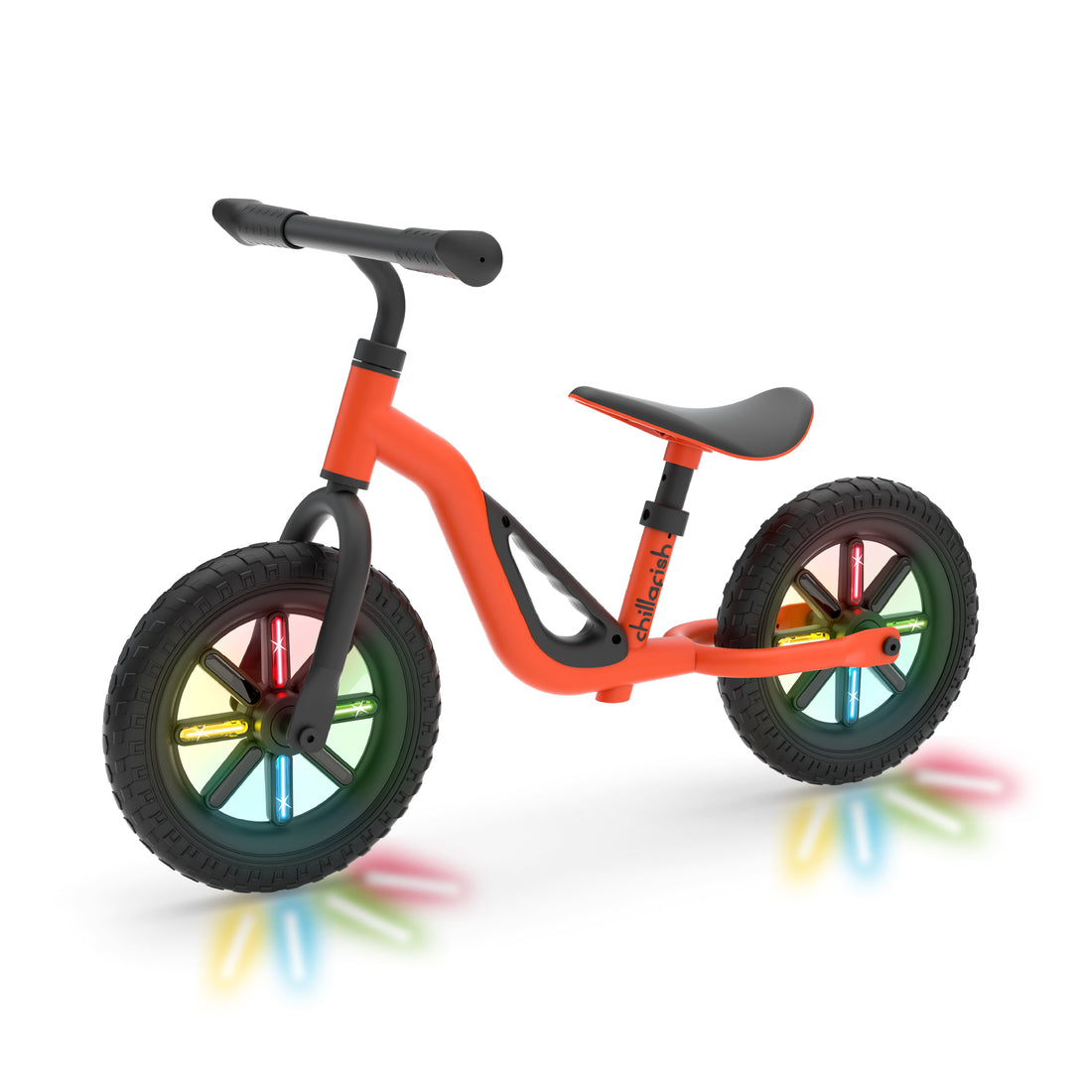 Chillafish – GLOW 10" Lightweight Balance Bike with Light Up Wheels – Orange, 1.5–4 Years (CPCH02ORA) – Gratis frakt v:9833437